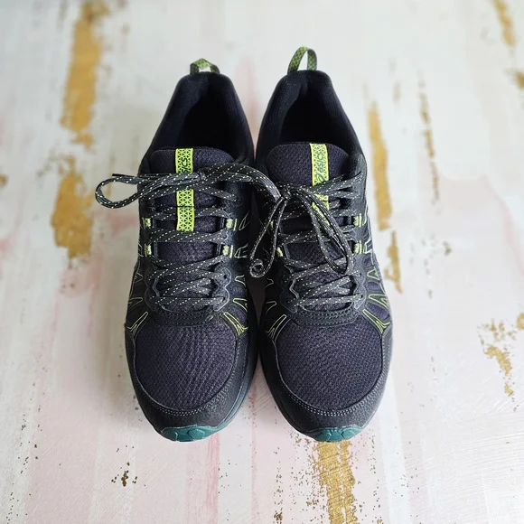 NWOT ASICS Men's Gel-Venture 7 MX Trail Running Black Green Shoes Size 11.5